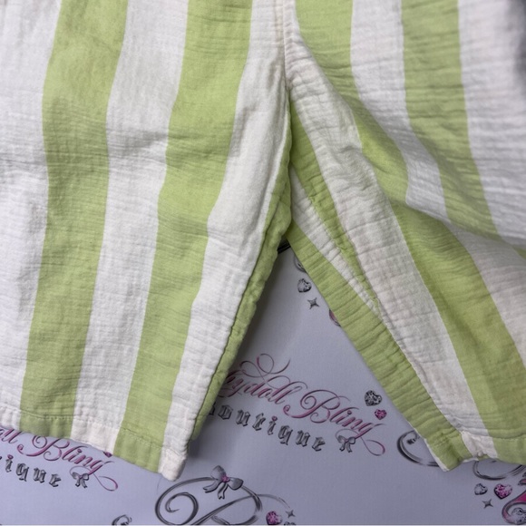 Open edit jumpsuit pants suit jumper striped cream lime green and orange tie - Picture 3 of 9